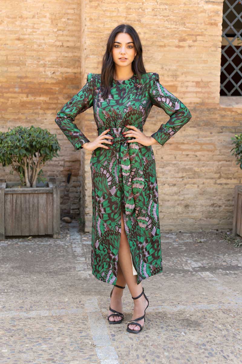 Vestido invitada boda verde ADELA Meryfor - Main Image