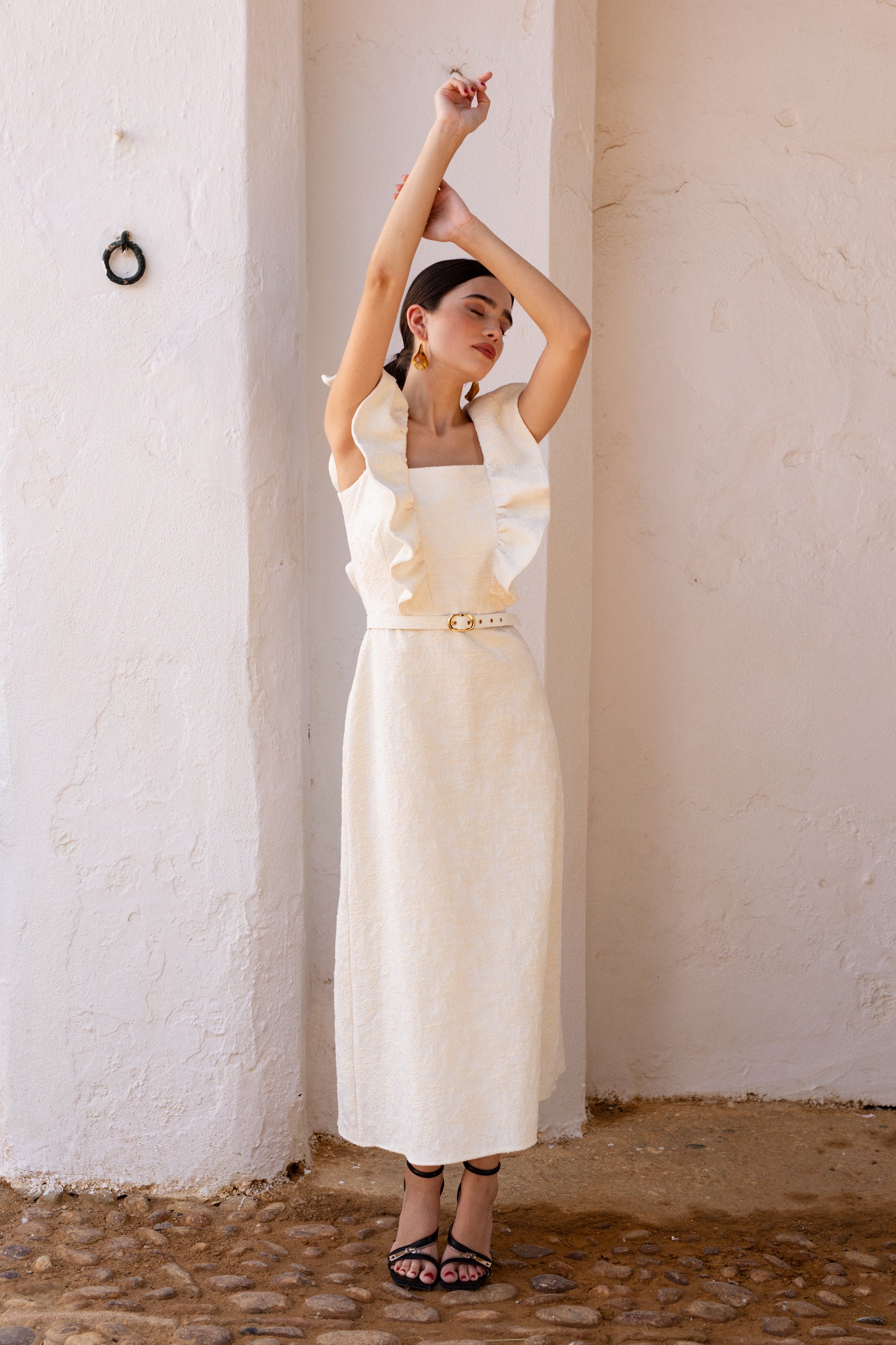 Vestido mamá bautizo blanco GEORGIA – Meryfor1