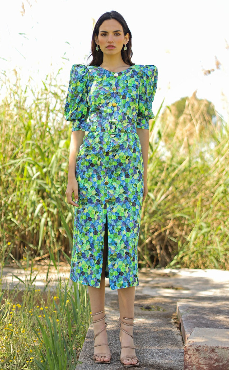 Vestido invitada boda verde COLETTE Meryfor