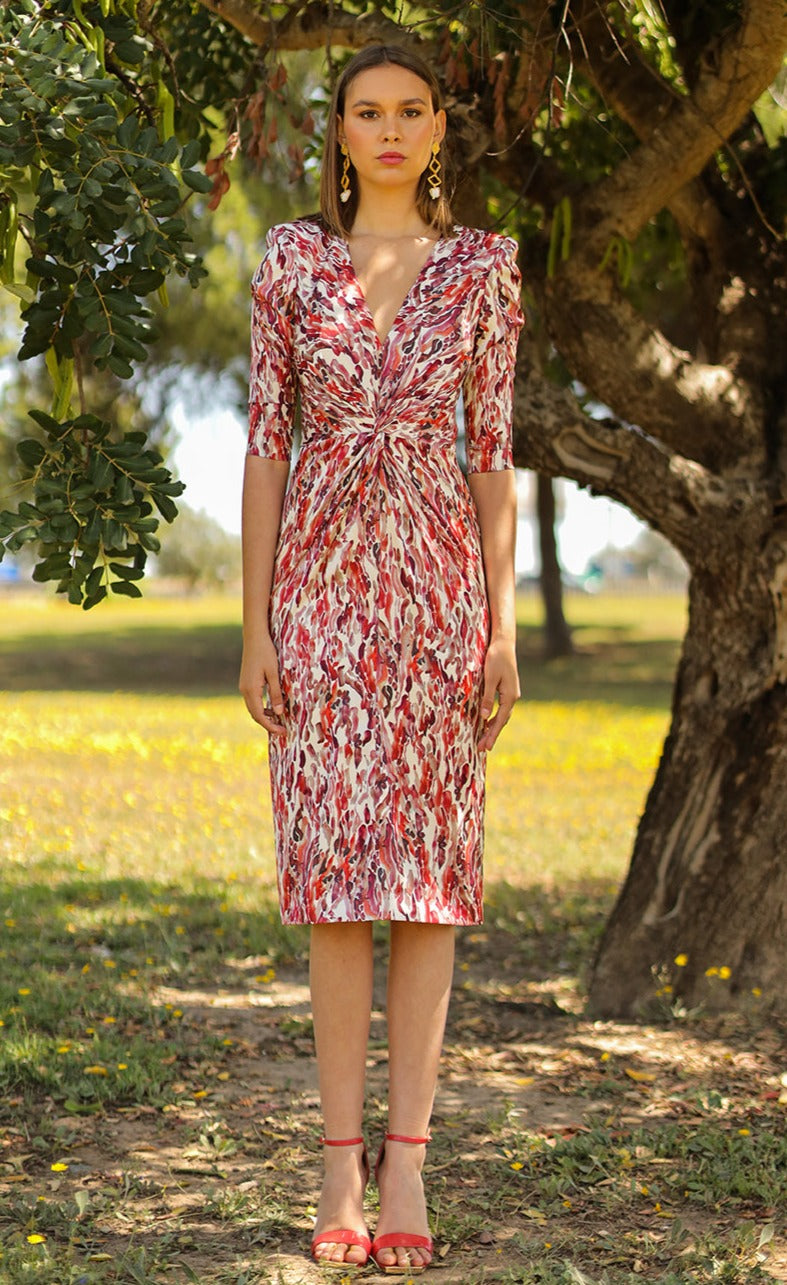 Vestido SYLVIE estampado colorido Meryfor